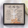 Gift from Dad, Graduation Gift for Son from Dad, Birthday Gift for Son from Dad, Son Silver Cross Necklace