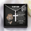 Gift For Son - Pendant Cross Necklace Perfect From Dad, Personalized Gift For Son, Birthday Gift For Son, Unique Grown Up From Dad