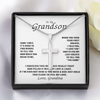 To My Grandson - Love, Grandma | Cross Necklace Gift for Grandson From Grandma Grandson Necklace Birthday Gift For Grandson