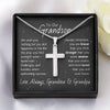 To Our Grandson Gift from Grandma and Grandpa necklace