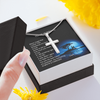 To My Husband Cross Necklace Message Card, Anniversary Gift For Husband, I love you always forever