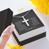 To My Son from Dad Cross Necklace, Birthday Gift for Son from Dad