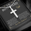 Gift for Boyfriend, Silver Cross Men Adult Necklace from Girlfriend, Boyfriend Anniversary Jewelry