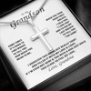To My Grandson - Love, Grandma | Cross Necklace Gift for Grandson From Grandma Grandson Necklace Birthday Gift For Grandson