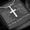 To Our Grandson Gift from Grandma and Grandpa necklace