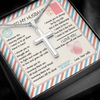 To My Husband Necklace, Gift for Husband Men Adult Necklace from Wife, Cross Necklace Message Card I Choose You