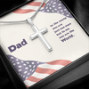 Gift For Dad From Son, Unique Gift From Daughter, Thank You Dad, Personalized Cross Necklace, You are the world