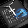 To My Husband Cross Necklace Message Card, Anniversary Gift For Husband, I love you always forever
