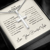 To My Husband Necklace Cross - Wedding Gift From Wife For Husband, Cross Necklace For Husband From wife