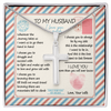 To My Husband Necklace, Gift for Husband Men Adult Necklace from Wife, Cross Necklace Message Card I Choose You