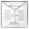 Brother in Law Gifts, Silver Cross Men Necklace, Valentine's Gifts for a Brother In Law, Birthday Gift for Brother in Law
