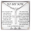 Cross Necklace for Son, Son on His Graduation Gift, Graduation Necklace for Son, Son Graduation Present from Mom