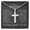 To Our Grandson Gift from Grandma and Grandpa necklace