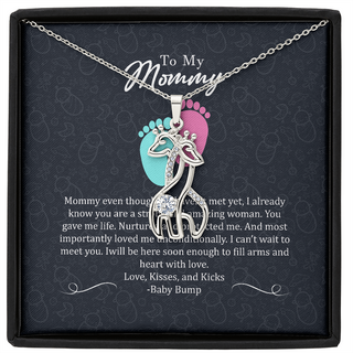 Baby Reveal Expected Mom Pregnant Wife Gifts From Husband Necklace for Women, Adults Size
