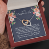 To My Daughter-In-Law Joined Hearts Necklace, Gift For Daughter Necklace for Women, Adults Size