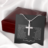 To My Son from Dad Cross Necklace, Birthday Gift for Son from Dad