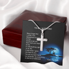 To My Husband Cross Necklace Message Card, Anniversary Gift For Husband, I love you always forever
