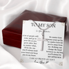 Cross Necklace for Son, Son on His Graduation Gift, Graduation Necklace for Son, Son Graduation Present from Mom