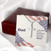 Gift For Dad From Son, Unique Gift From Daughter, Thank You Dad, Personalized Cross Necklace, You are the world