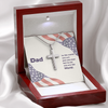 Gift For Dad From Son, Unique Gift From Daughter, Thank You Dad, Personalized Cross Necklace, You are the world