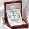 To My Grandson - Love, Grandma | Cross Necklace Gift for Grandson From Grandma Grandson Necklace Birthday Gift For Grandson