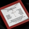 To My Grandson - Love, Grandma | Cross Necklace Gift for Grandson From Grandma Grandson Necklace Birthday Gift For Grandson