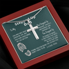 To My Stepped Up Dad Bonus Dad Men Silver Adult Cross Necklace, Gift for Stepdad Father’s Day Gift, Best Dad Gift