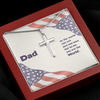 Gift For Dad From Son, Unique Gift From Daughter, Thank You Dad, Personalized Cross Necklace, You are the world