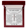 Cross Necklace for Son, Son on His Graduation Gift, Graduation Necklace for Son, Son Graduation Present from Mom