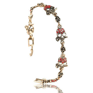Vintage Punk Style Bronze Skull Summer Bracelets