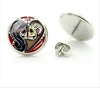Rock Punk Skull Heart Stud Earrings