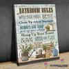Bathroom Rules Canvas Art and Poster LN Gift to Home Decorating