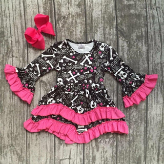 Skull Bone Dress Girls - designfullprint