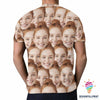 Custom Girlfriend Face Seamless Photo Men's Personalized Girlfriend Face All Over Print T-Shirt NHD Gift For Boyfriend