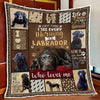 Black Labrador Retriever Sherpa and Quilt Blanket LN Gifts For Dog Lovers