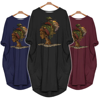 Black Pride Black And Boujee Dress - African American Girl Art Dress Batwing Pocket Dress Black And Proud 365