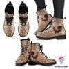 Chicken Doodle Flower Style Leather Boots NHD