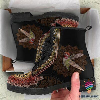 Hummingbird Mandala Leather Boots NHD