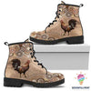 Chicken Doodle Flower Style Leather Boots NHD