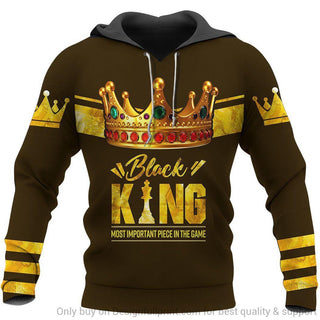 Black Pride Black History Shirt Brown Black King Most Important Piece In The Game Personalized Unisex Hoodie Black And Proud 365
