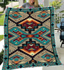 Gift For Native American Colorful Native American Pattern Sherpa Blanket HG