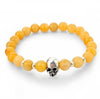 Natural Stone Beads Skull Bracelet