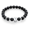 Natural Stone Beads Skull Bracelet