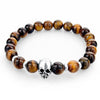 Natural Stone Beads Skull Bracelet