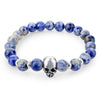 Natural Stone Beads Skull Bracelet