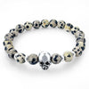 Natural Stone Beads Skull Bracelet