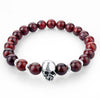 Natural Stone Beads Skull Bracelet
