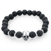 Natural Stone Beads Skull Bracelet