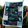 Gift For Butterfly Lover Teal Butterfly Love Angle In Heaven Blanket HG Memorial Gifts