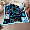 Gift For Butterfly Lover Teal Butterfly Love Angle In Heaven Blanket HG Memorial Gifts
